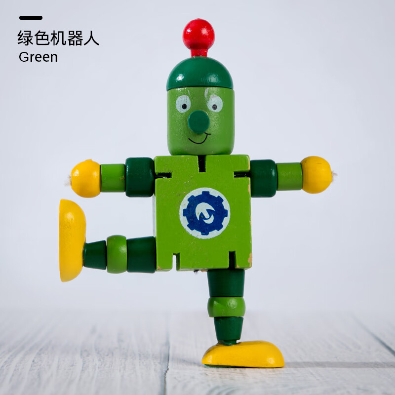 适用于儿童木质变形机器人百变木制积木智力动脑拼装玩具1-2-6周岁