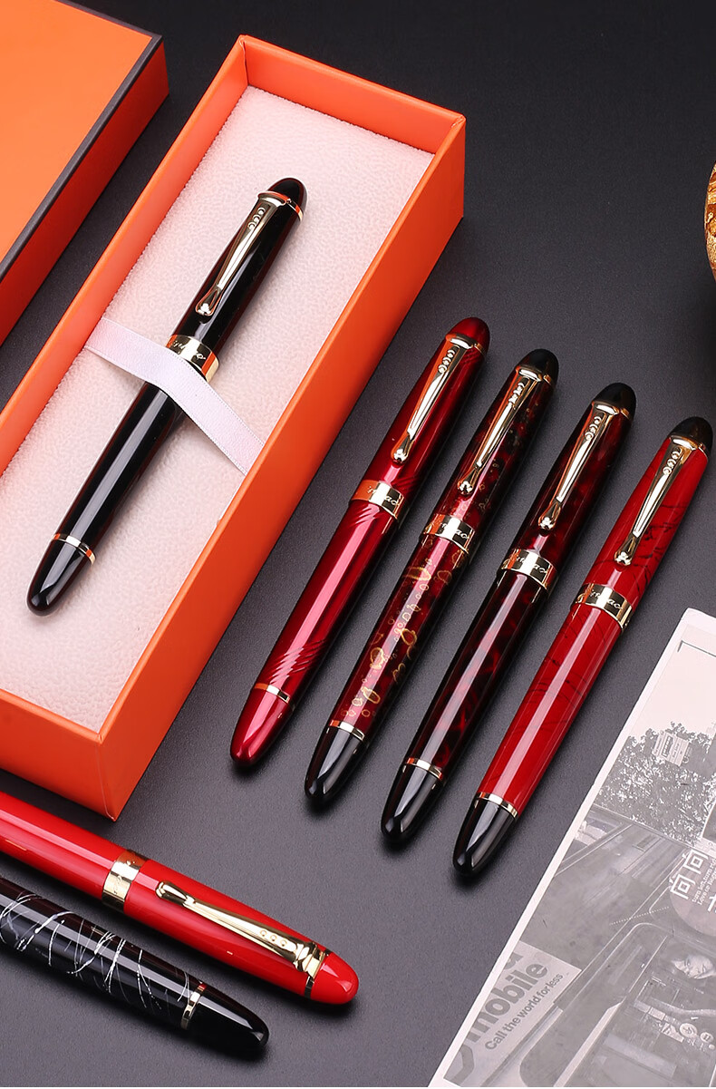 金豪钢笔x450学生专用送礼钢笔墨囊可替换练字办公签字笔男士高档硬笔