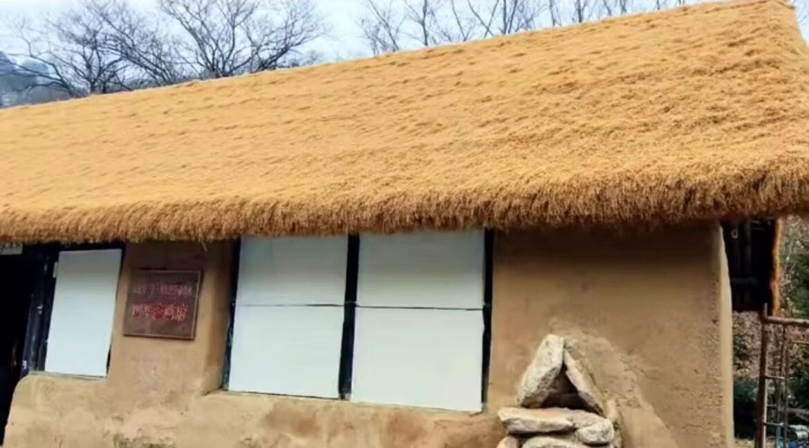 仿真茅草瓦屋顶装饰塑料稻草地毯式人造成卷假毛草农家乐茅草棚草黄色