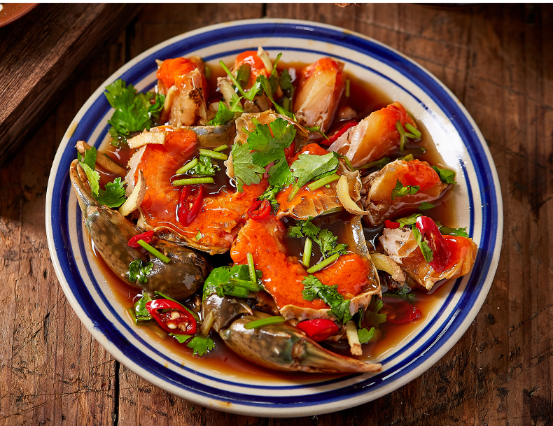 潮汕生腌酱青蟹红膏蟹 腌制醉蟹即食生呛螃蟹韩式酱蟹罐装【图片 价格