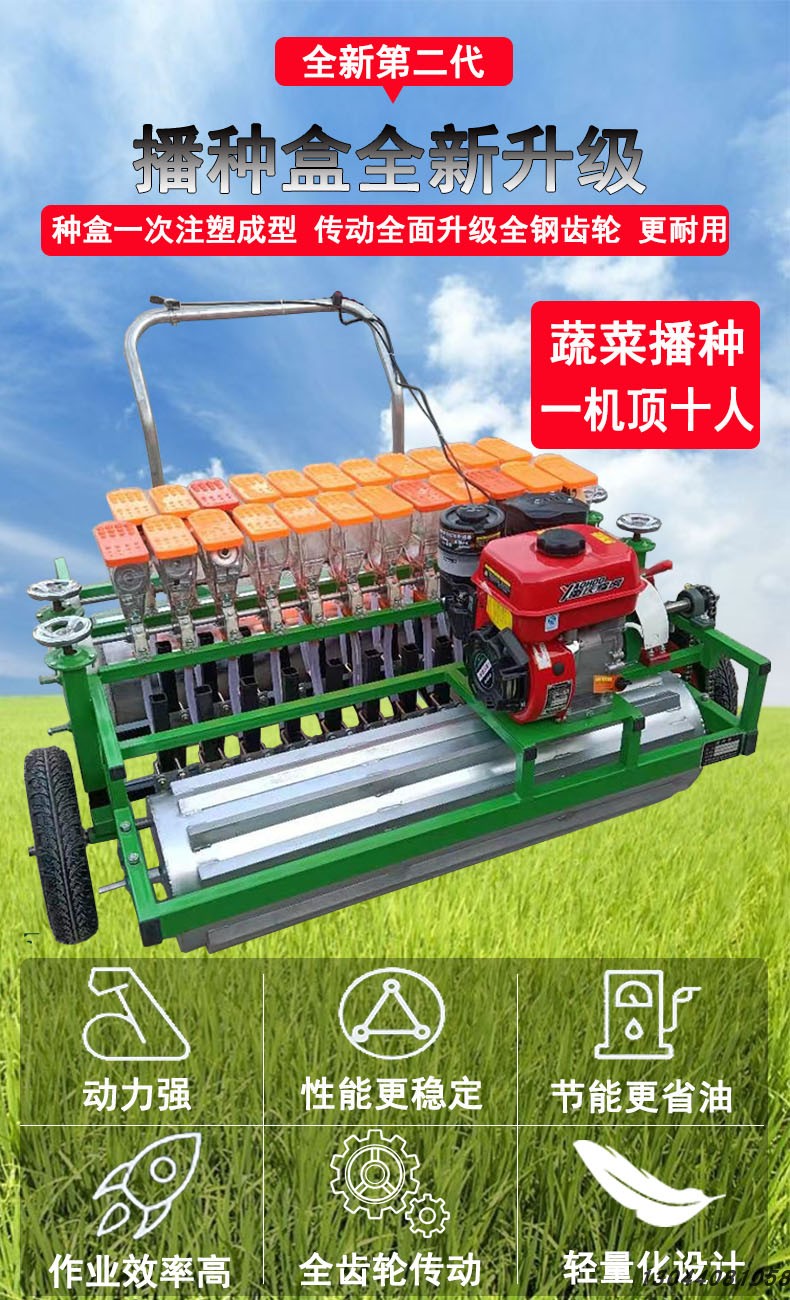 大蒜播种机 汽油蔬菜播种机油菜香菜芹菜白菜茼蒿精播机柴胡太子参
