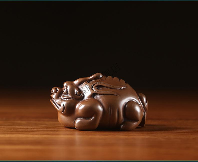 紫铜貔貅瑞兽镇纸家居装饰客厅办公室把玩铜工艺品小摆件挂件