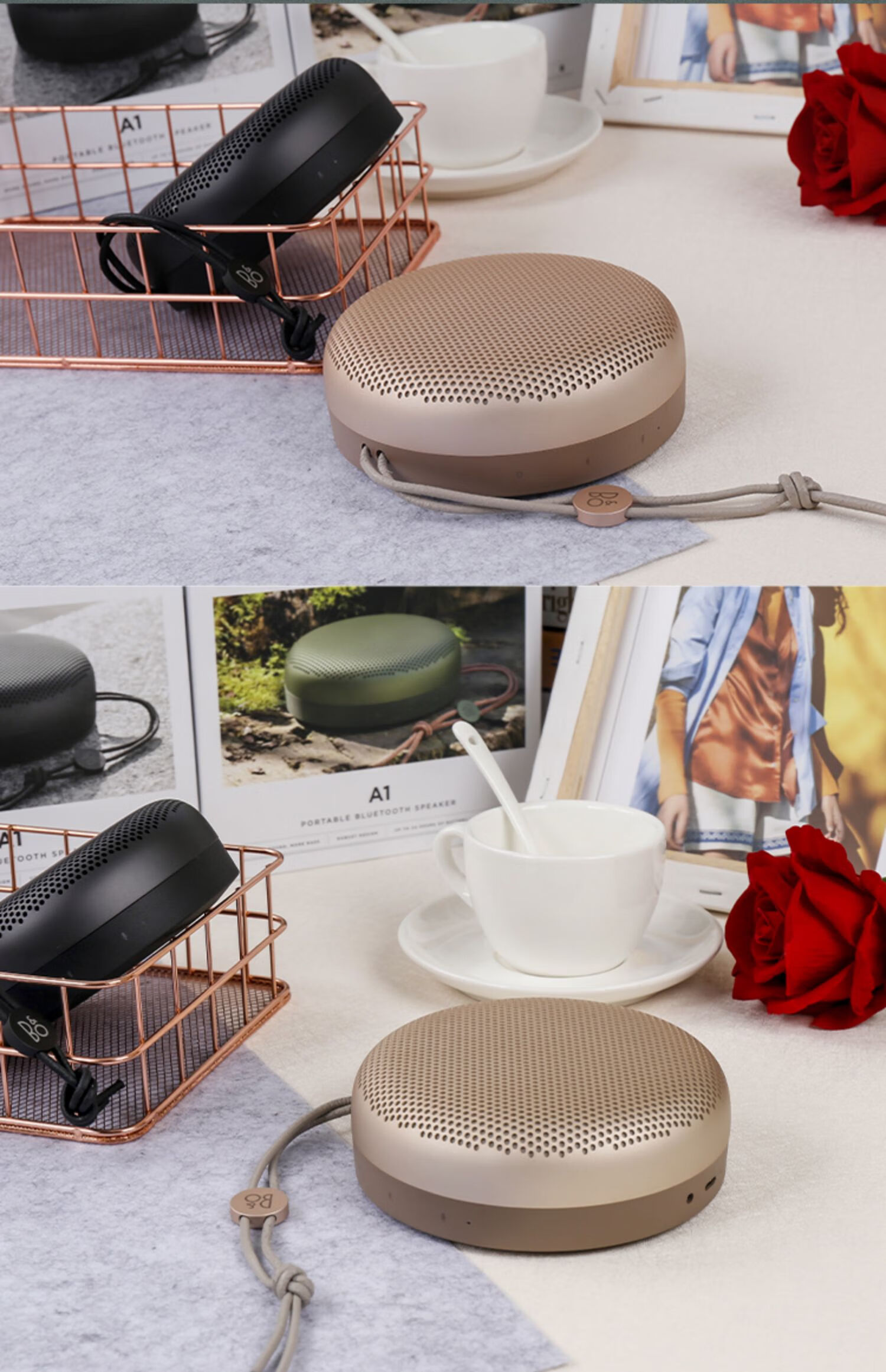 b&o beoplaya1音响二代bo便携式无线蓝牙音响重低音 a1二代雾灰色 好