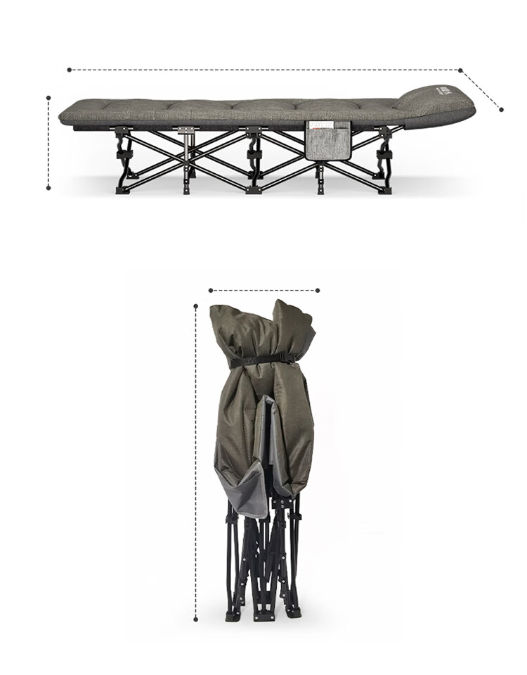 Nanjiren Folding Bed, Single Office Nap Bed, Military Cot with Integrated Mattress, Ten-Foot Bed 12