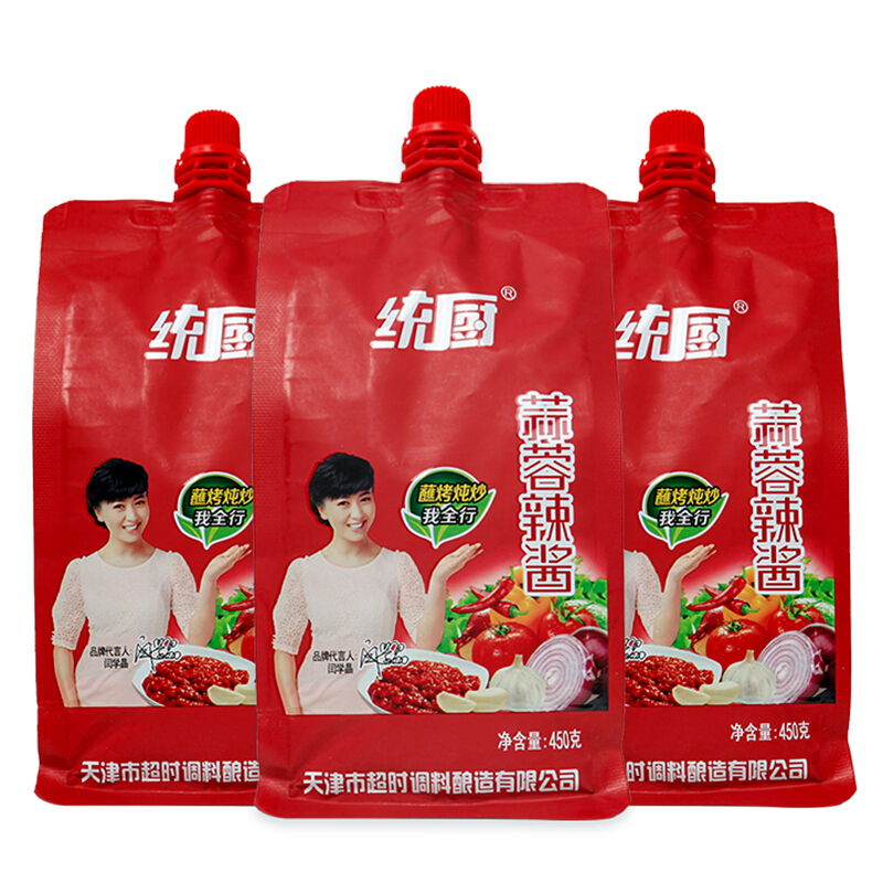 天津统厨蒜蓉辣酱450g多袋蒜蓉辣椒酱蒜蓉酱辣酱蒜蓉味东北烧烤酱蒜蓉