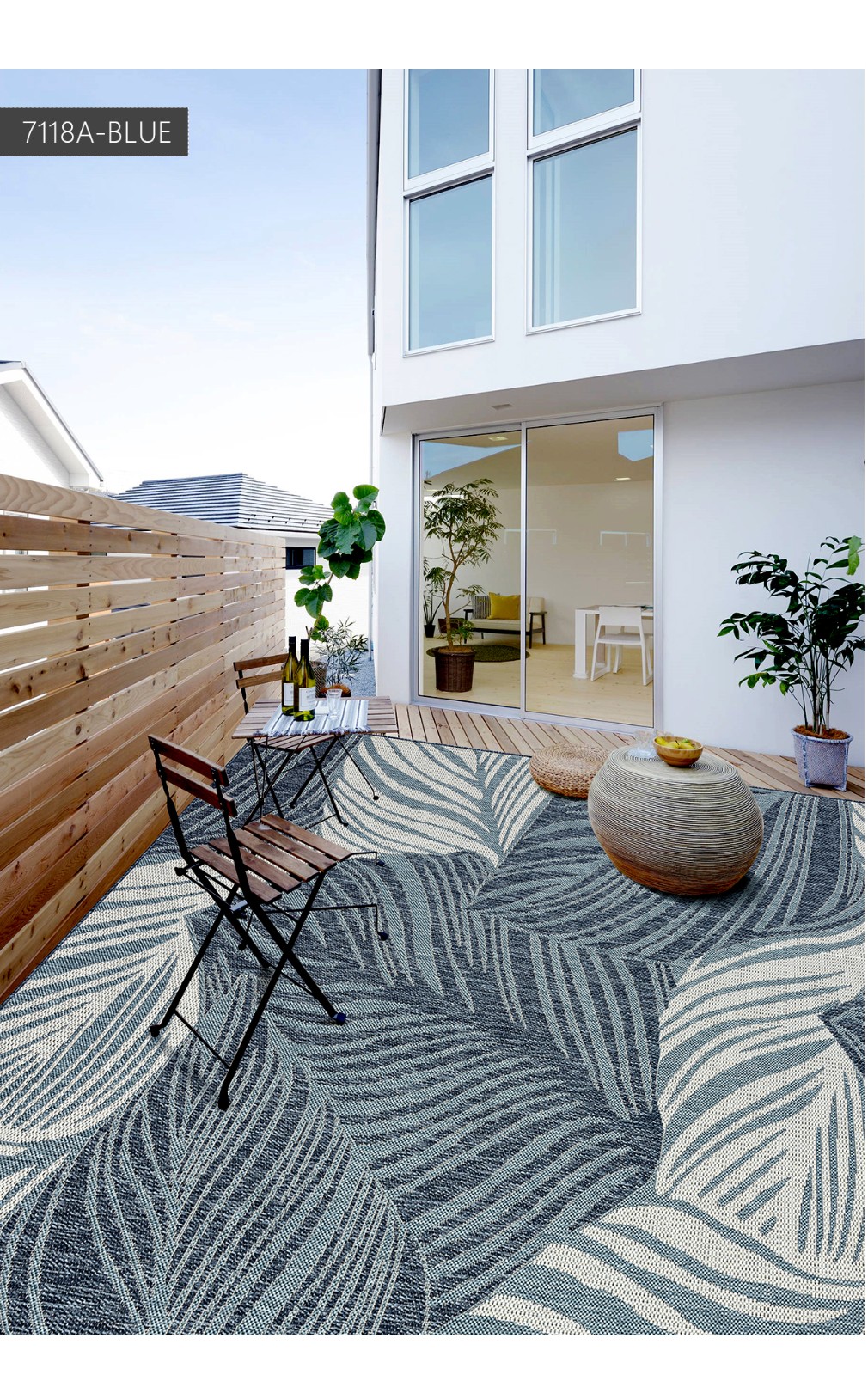 阿苏斯asos户外阳台防水地毯室外庭院露台地毯垫定制7129ablue2000mm