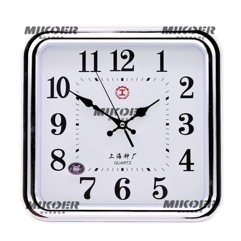 静音品质挂钟大字体客厅卧室办公教室简约现代工字镀金14英寸3435cm