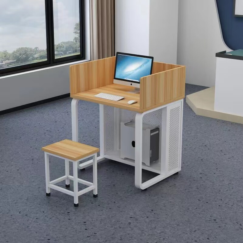 可狄 现代简约学校办公电脑桌台式培训会议桌辅导多媒体微机室单双