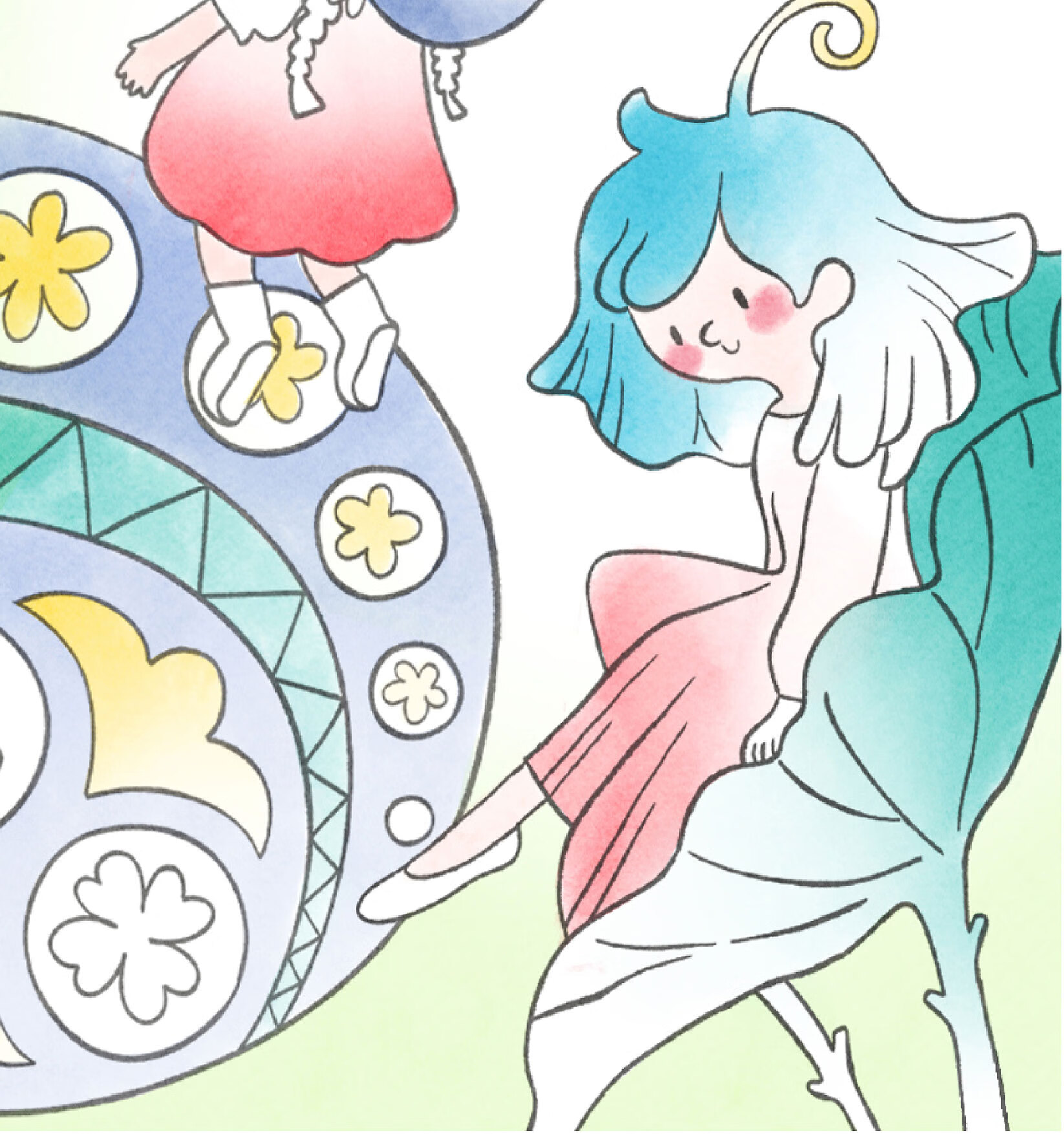 涂色便签涂鸦绘本宝宝填色本水画本水彩绘画 梦幻花园【笔刷】【图片