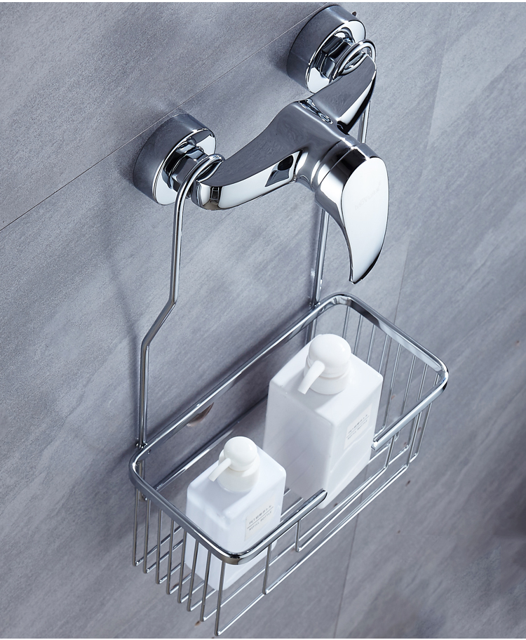 淋浴房花洒置物架304不锈钢卫生间淋浴水龙头挂篮浴室洗浴用品架a款