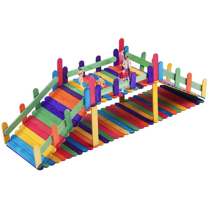 定制桥梁模型手工大桥桥雪糕棒冰棒棍木板制作立体构成材料包儿童