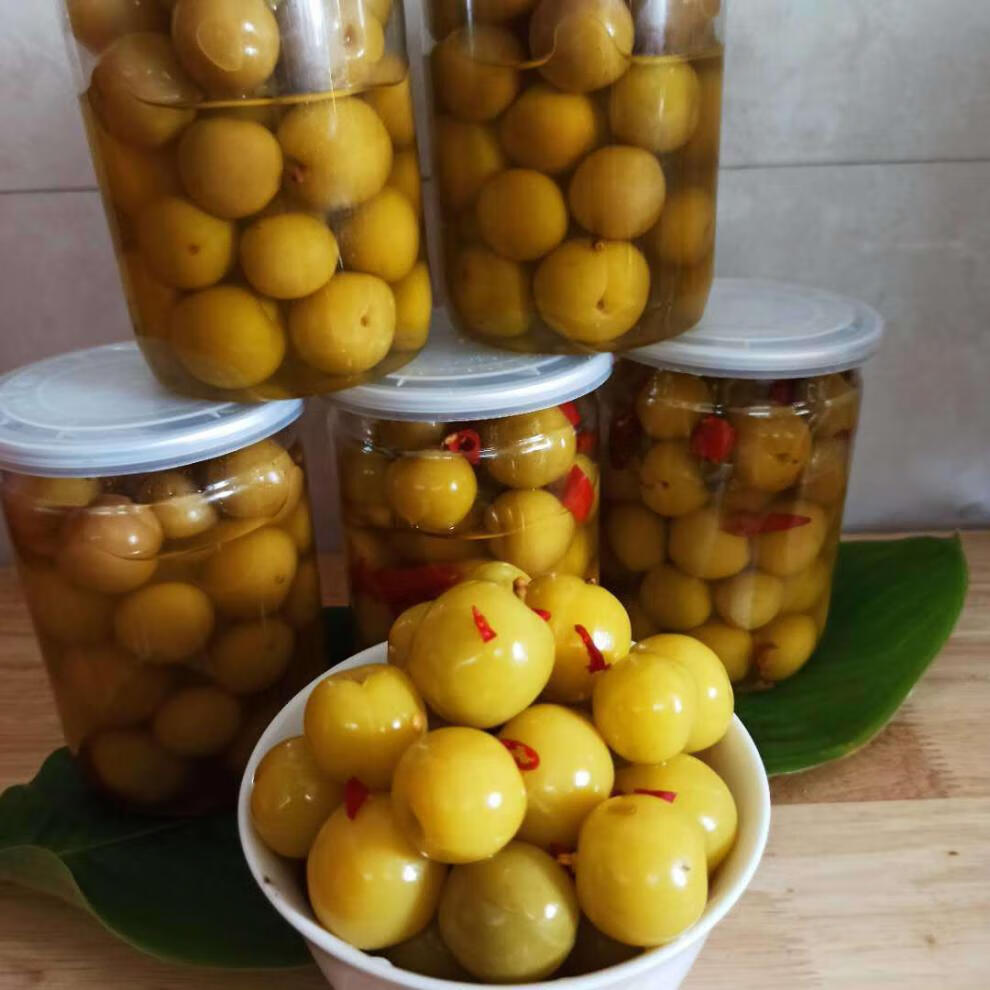 广西酸李子酸嘢农家自制李子腌制水果新鲜李子泡果横县不辣300克瓶