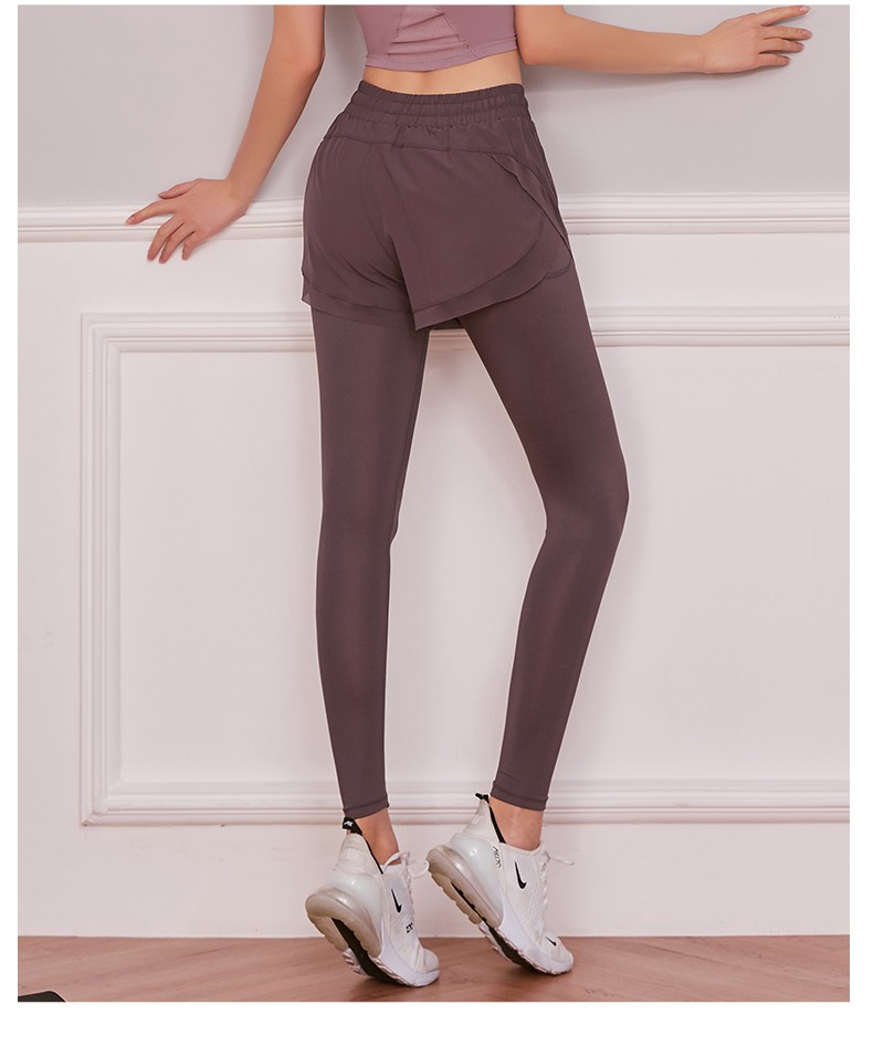 支持国货贵人鸟瑜伽裤女夏季薄款防走光假两件高端网红晨跑户外提臀