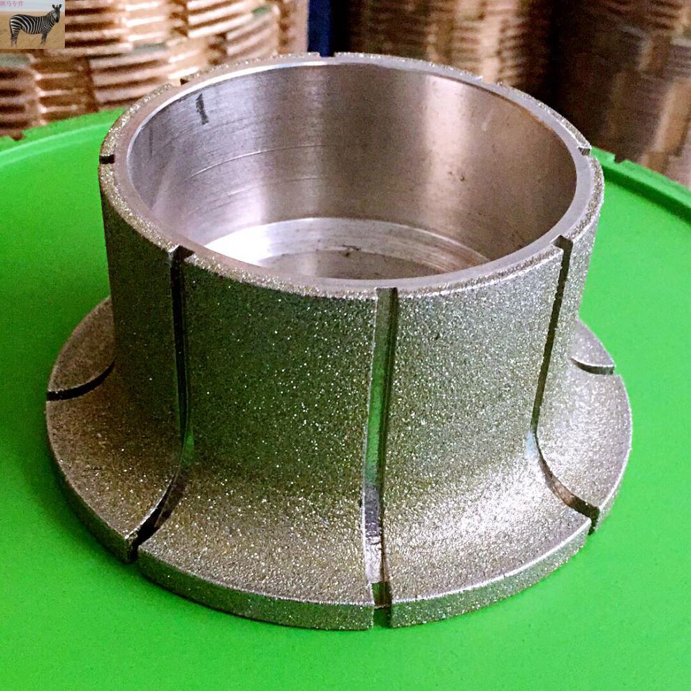 电镀金刚石磨轮石材磨边机石英石大理石线条轮石材辅料 3公分【图片