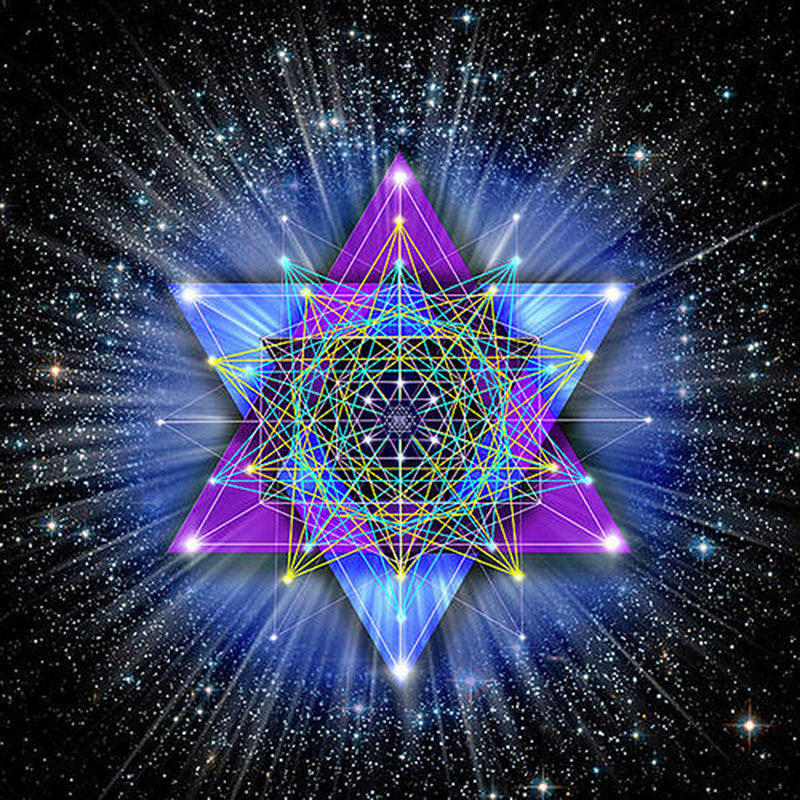 星空六芒星水晶布 塔罗牌桌布 布艺 推牌背景布 星空六芒星 60*60cm