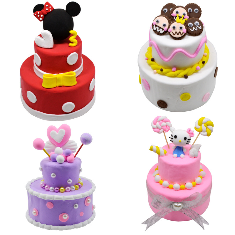 定制超轻粘土diy甜品蛋糕儿童手工制作彩泥橡皮泥仿真材料包套装玩具