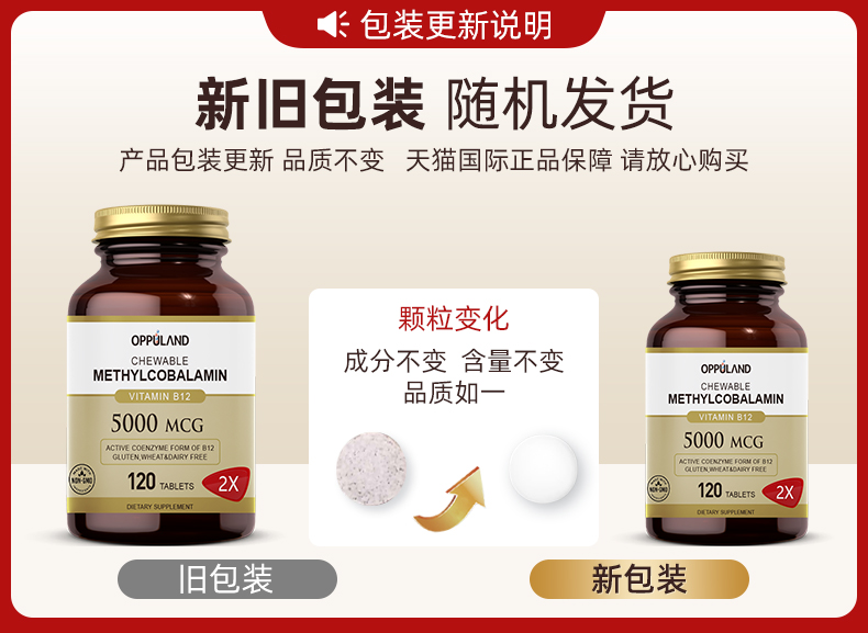 美国进口甲钴胺营养神经修复vb12维生素片b族5000mcg甲钴胺分散片opd
