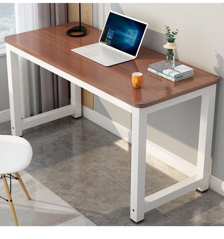 慕朗迪圆角设计电脑桌书桌子学习卧室书桌学生写字办公台式家用小桌浅