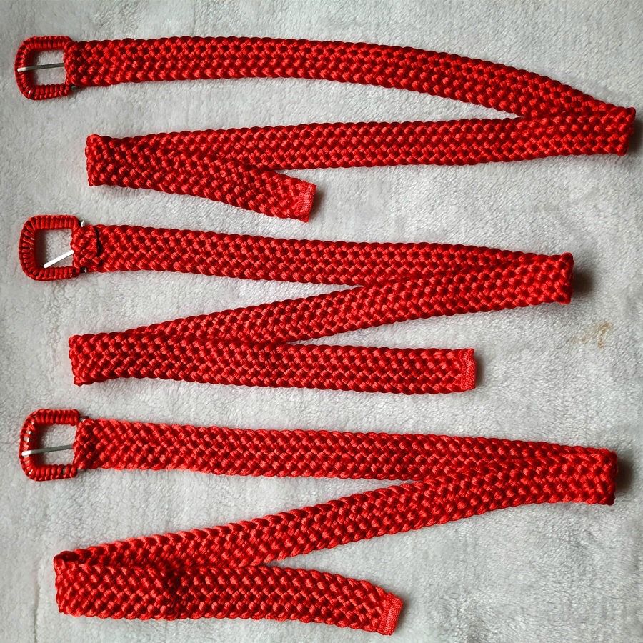 象蚁红腰带男士女士虎年本命年大红腰带中国结绳结婚用腰带中老年用3