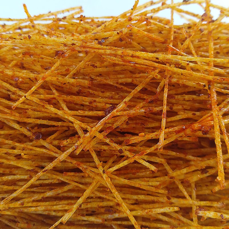 香酥金丝条大包装辣条面筋特产微辣休闲食品小时候的零食 4大包【图片