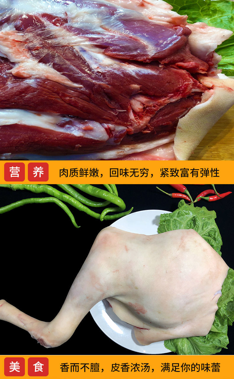 新鲜带皮羊腿羊排生羊肉后腿肉山羊蝎子羊杂羔羊脖子纯肉羊下水 不带