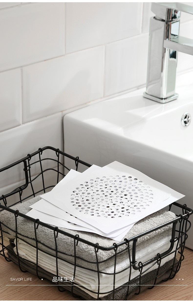 意 可可[新款推选]【】一次性地漏贴下水道卫生间浴室堵塞纸挡头发防