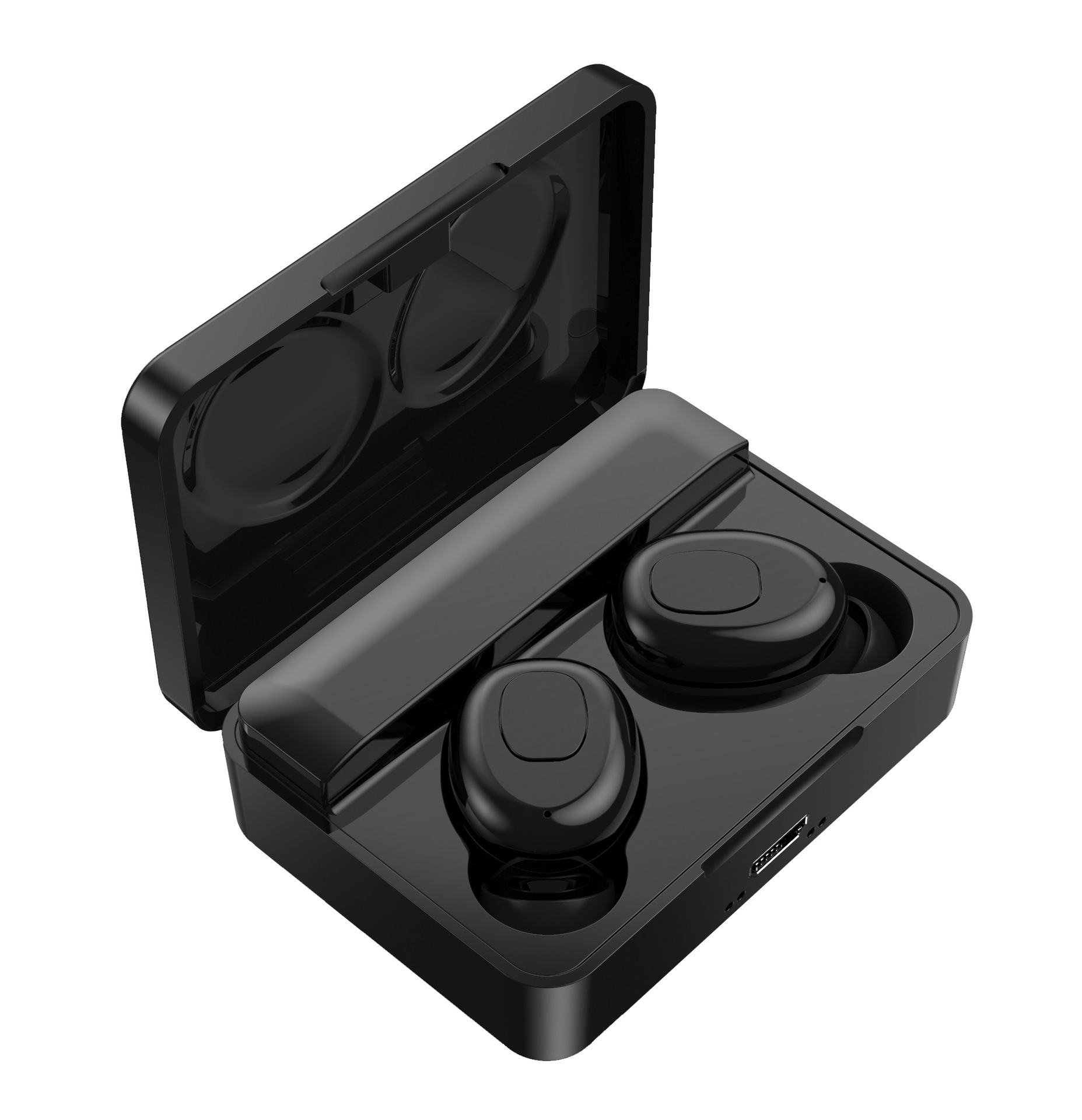 koehl耳塞式蓝牙耳机50马卡龙无线运动耳机超长待机降噪蓝牙耳机黑色