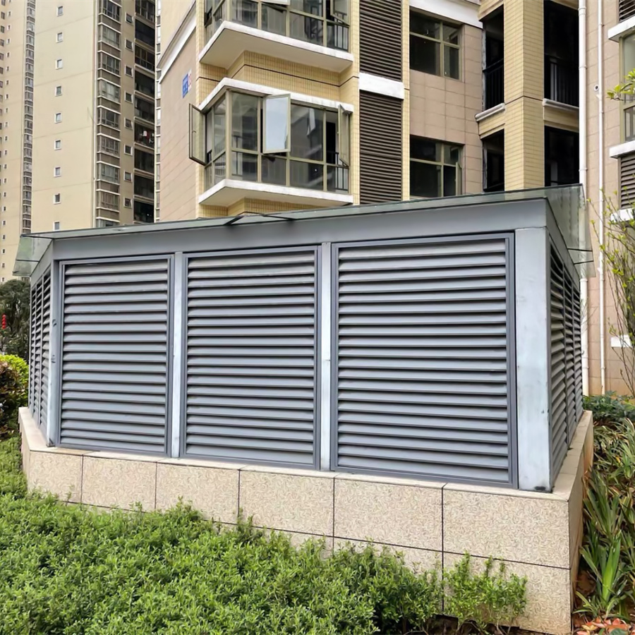 铝合金不锈钢外墙防雨百叶空调外机罩室外百叶窗暖气罩空调风口通用对