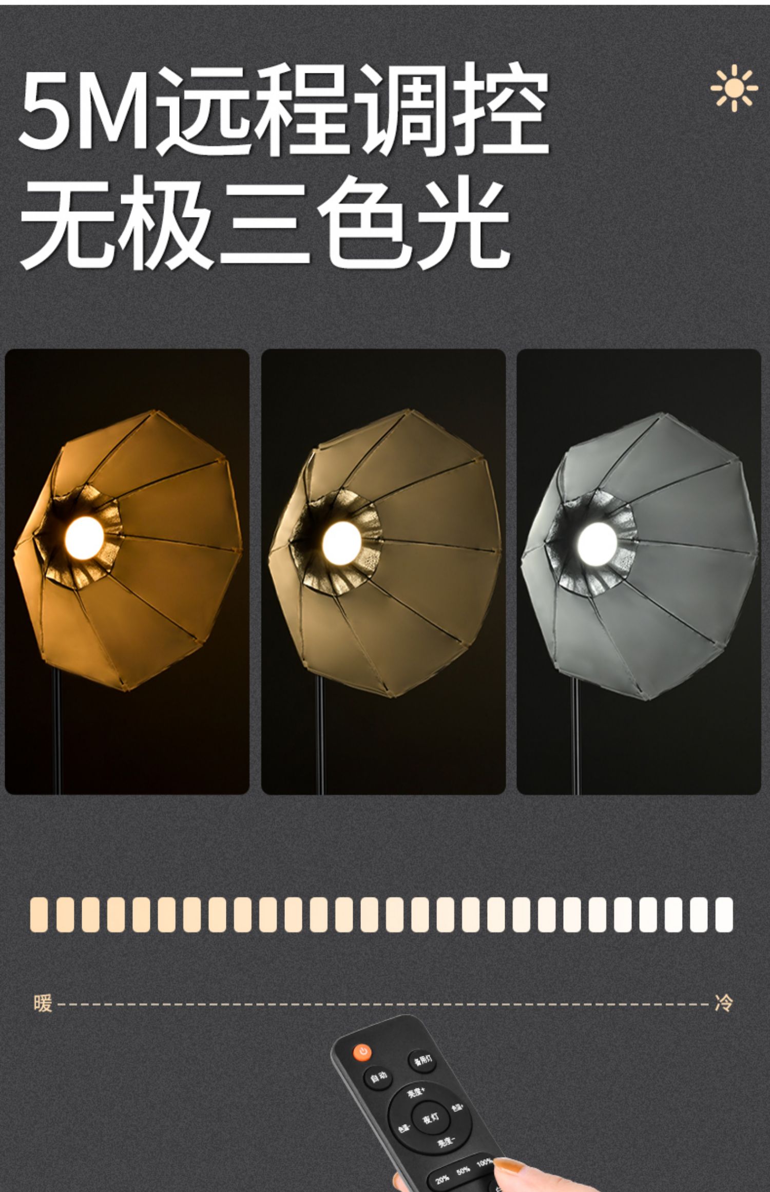 285w直播灯光补光灯主播用摄影灯八角柔光灯箱影棚服装室内拍照抖音网