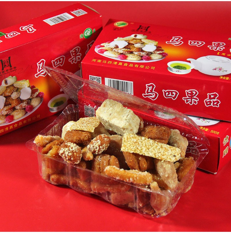 2022新款河南特产小吃清真马四果品老式果子传统手工糕点混装零食500g
