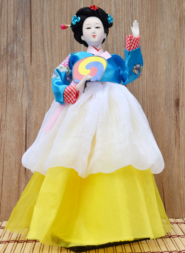 裳淇韩国人偶工艺摆件人形娃娃烤肉店料理店酒店用品装饰礼品特色民俗