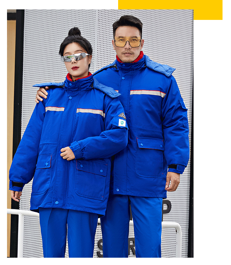 冬季工作服棉衣男女加厚防寒棉袄防静电工作服棉衣棉服电子化工厂加油