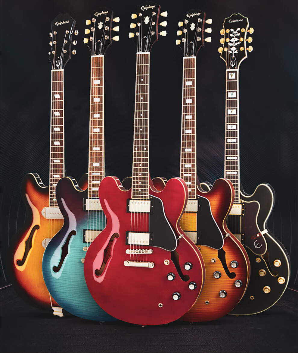 epiphone依霹风爵士电吉他空心吉他易普锋缺角f孔摇滚jazz电吉他初学