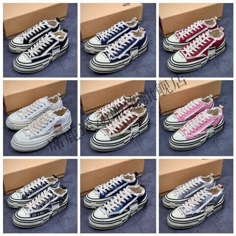 席鹿【时尚潮流】xv·essel吴建豪x手工帆布鞋腰果花硫化鞋高版本纯原