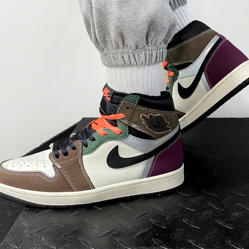 【现货】耐克 air jordan 1 mid aj1中帮 黑白红小芝加哥 男女情侣