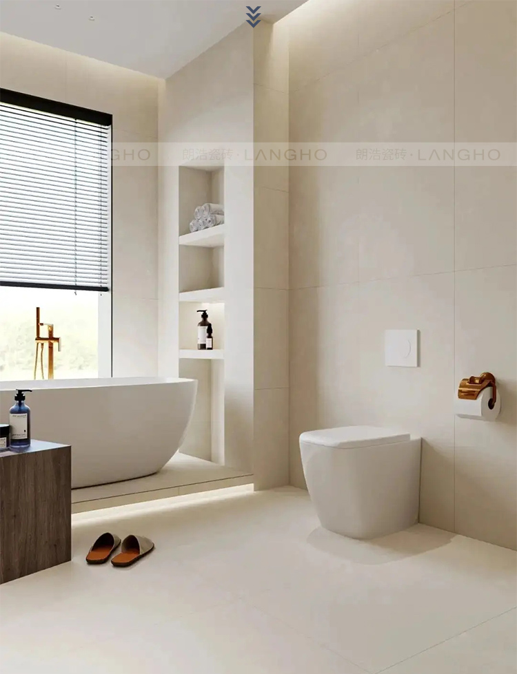 肌肤釉微水泥莫兰迪侘寂风瓷砖大板奶油色大地厨房卫生间哑光墙砖地砖