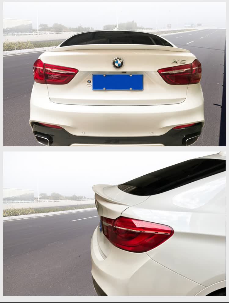 犀罗1519款宝马x6尾翼bmw宝马x6改装专用压尾翼定风翼免打孔后扰流板
