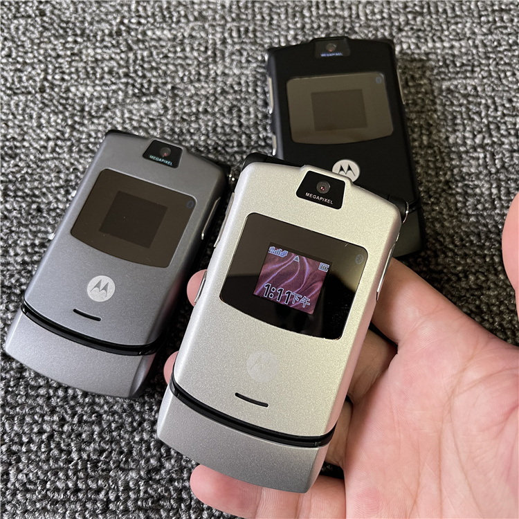 摩托罗拉v3ie 折叠翻盖v3按键机经典v3c移动电信手机 黑色v3ie(移动卡