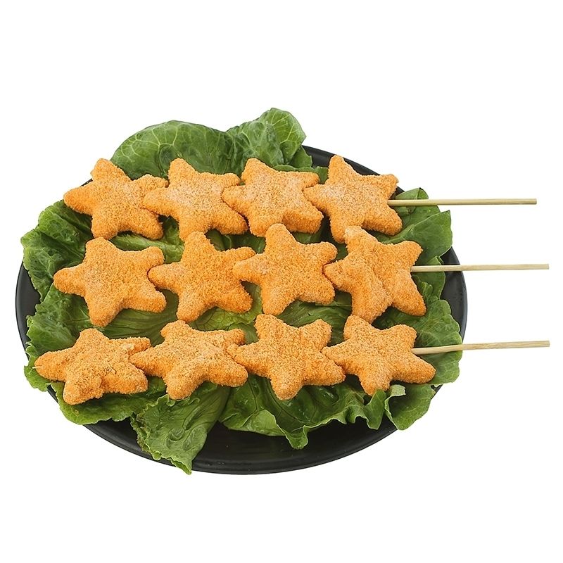 幸运星五星鸡块串1200g鸡肉鸡块油炸速冻休闲小吃冷冻半成品火红串1包