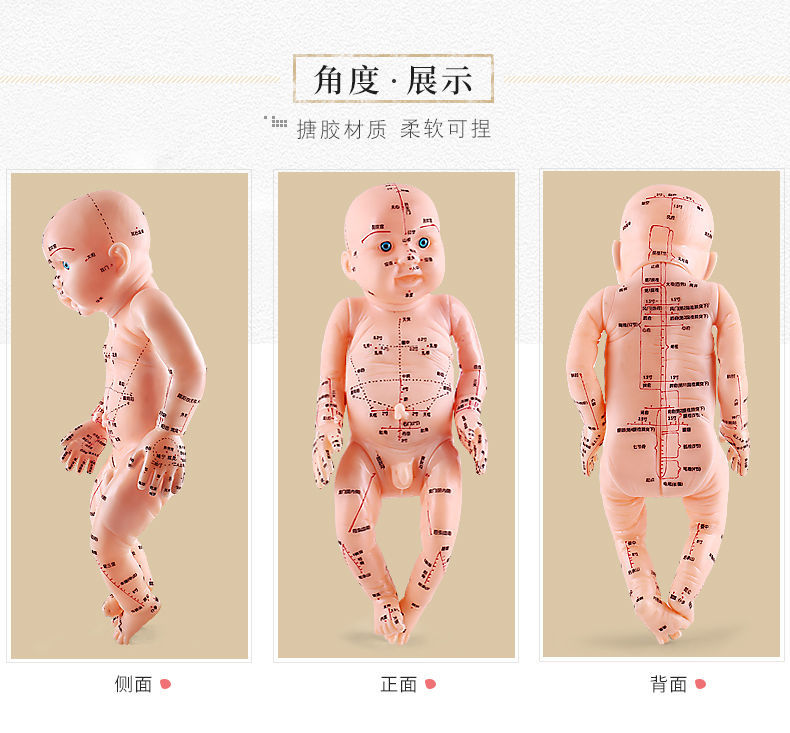 小儿推拿模型婴儿中医全身穴位家政月嫂培训教学娃娃教学宝宝升级款
