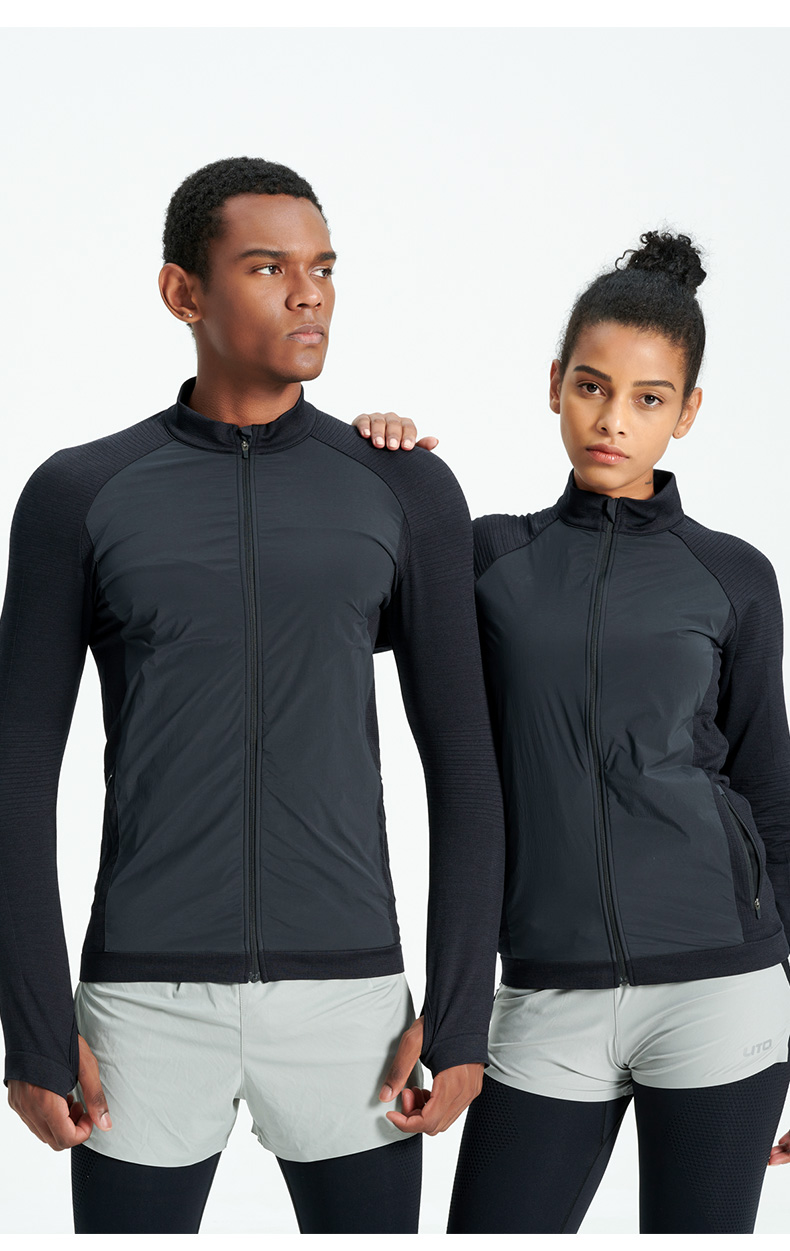 0男女跑步速干衣运动卫衣冬季汇跑体育 919201 黑色-女 xl【图片 价格