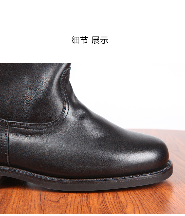 3516厂皮高筒马靴头层牛皮秋冬防风保暖坦克靴长筒骑行机车靴男品质
