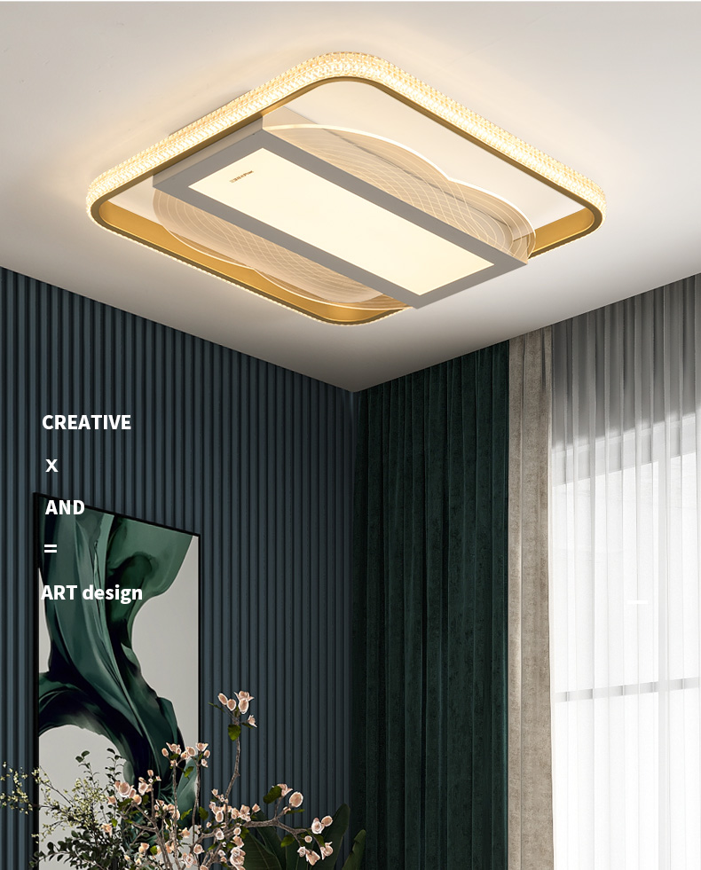 三雄极光客厅灯led吸顶灯北欧现代简约卧室餐厅轻奢水晶灯饰灯具优朗