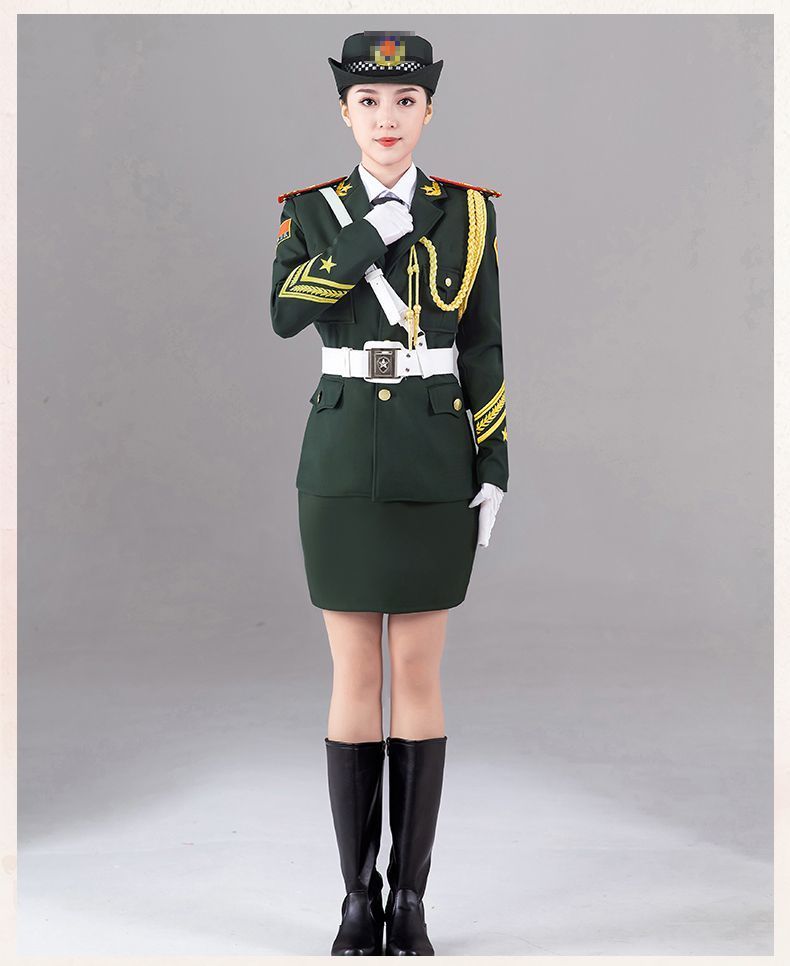 国旗手衣服升旗手服装班活动演出服升旗手服装学生女白裙套餐1s