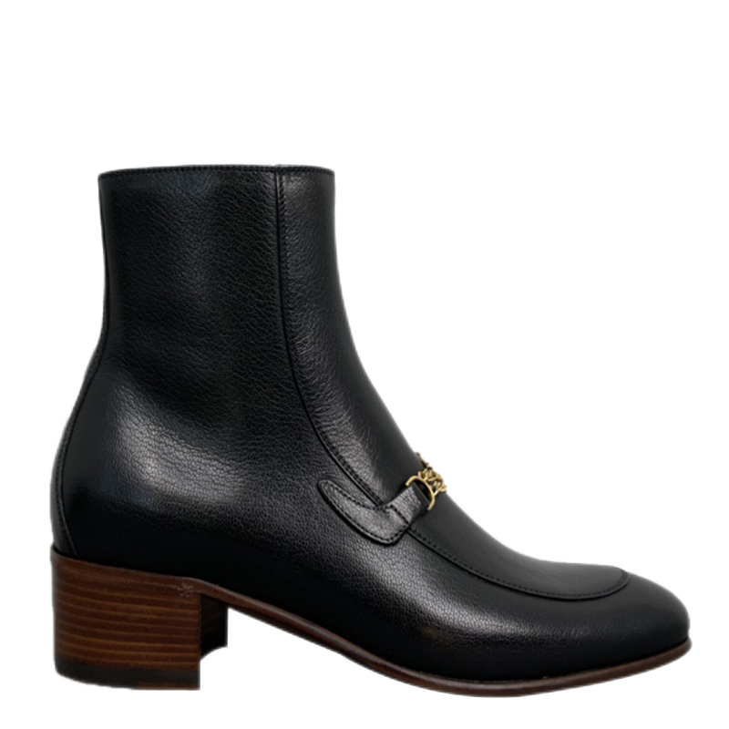 【圣诞礼物】gucci古驰黑色皮质切尔西女靴 黑色系 欧码36.