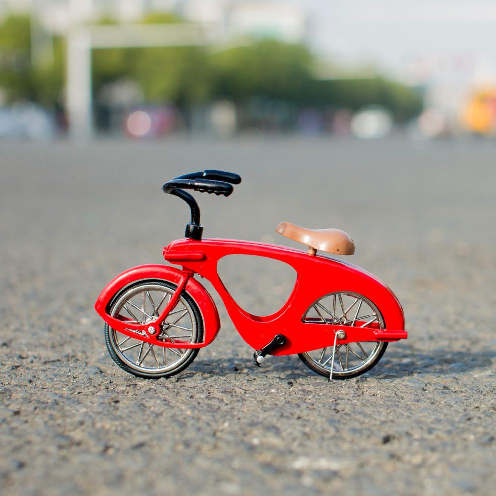 猫乐鱼仿真迷你小自行车模型玩具114合金可爱掌上单车18共享单车ofo可