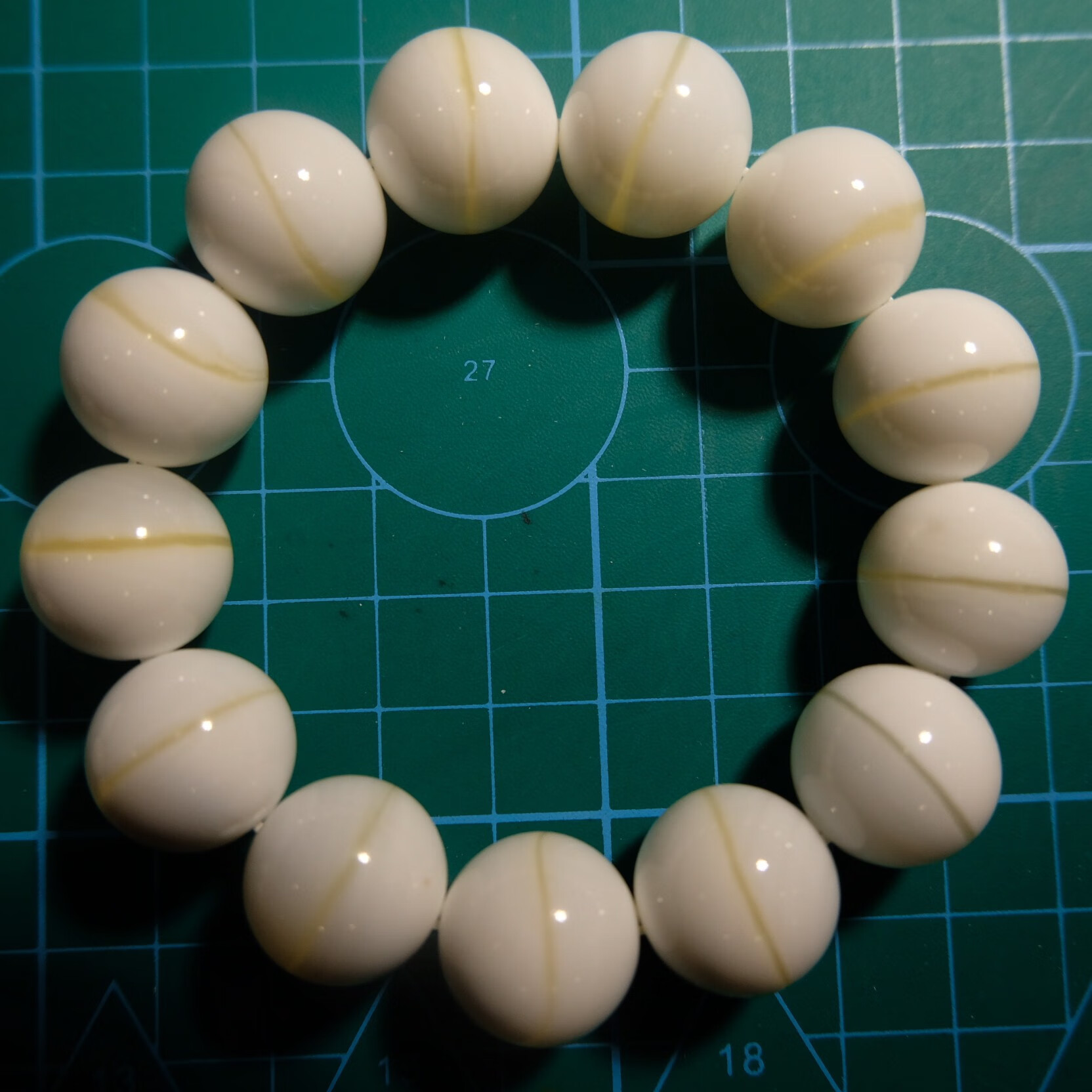 顶盈海南天然太极金丝贝壳手链玉化佛珠手串盘玩男女时尚饰品情侣礼物