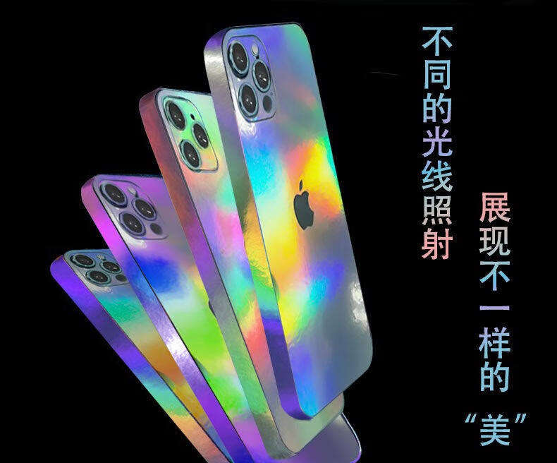 vbnm適用於iphone13炫彩全包背膜蘋果12mini側膜邊框膜max包邊貼膜12