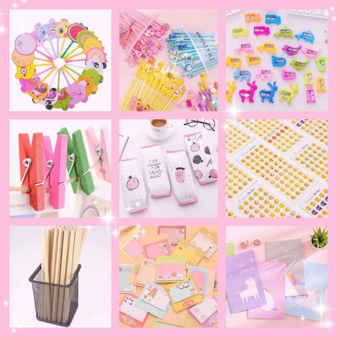 学习用品小学生独角兽樱花网红文具套装女孩开学少女心礼盒学习用品小