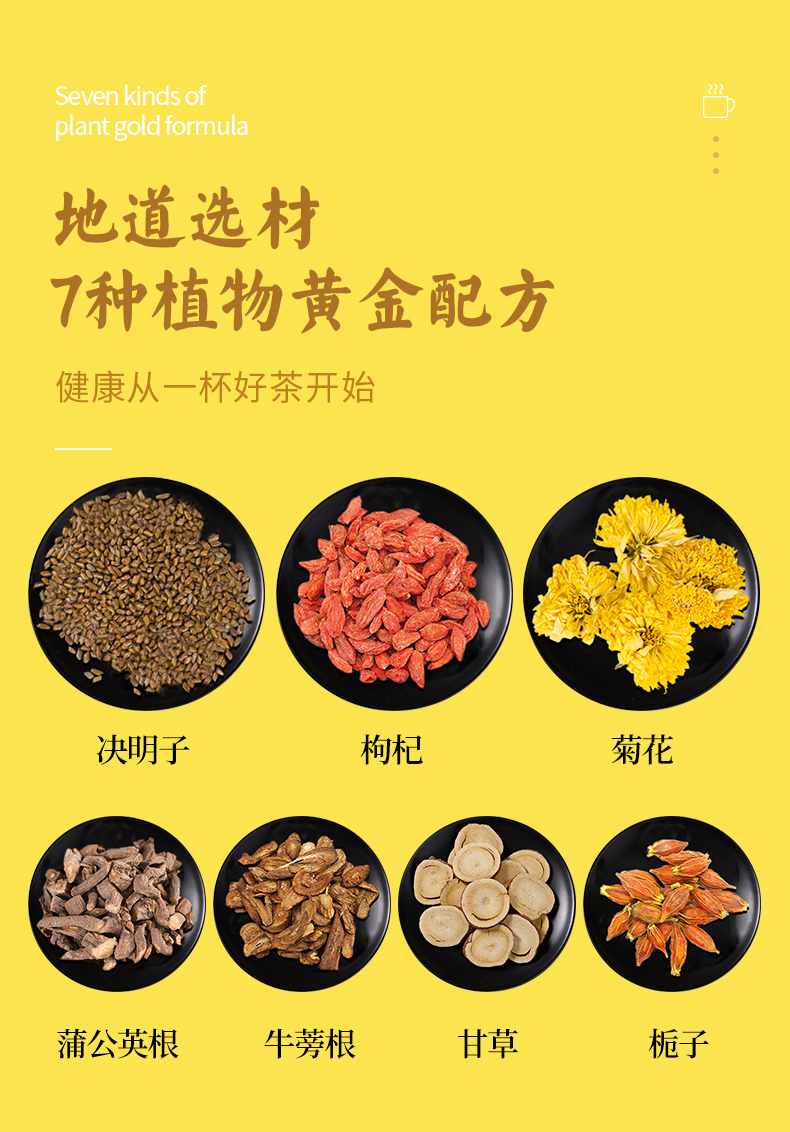 北京同仁堂菊花决明子茶3盒装共72袋菊花枸杞牛蒡栀子甘草蒲公英